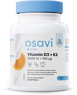 Vitamin D3 + K2, 2000 IE + 100 μg